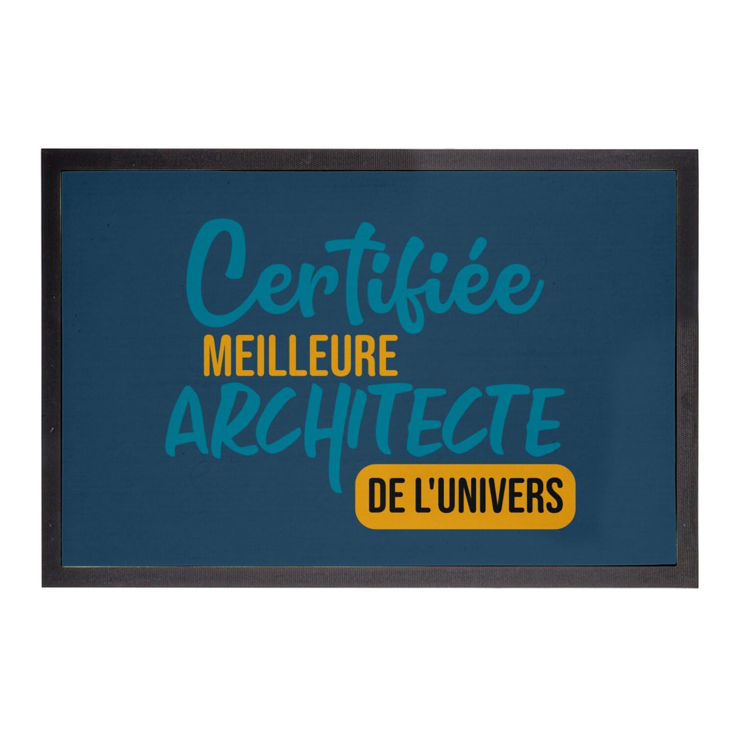 Paillasson bleu d'architecture pour une entrée maison design