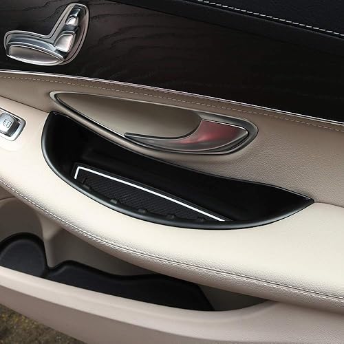 Miniatura 10 de YIWANG para Mercedes Benz W205 Clase C GLC C180 C200 C260 2015-2016 Puerta Frontal Manija Caja de Almacenamiento Bandeja Coche Accesorios para LHD