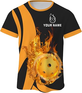 Custom Pickleball Shirts Personalized Pickleball Jersey with Name 3D Pickleball T-Shirts Short Sleeve Tee for Men Women