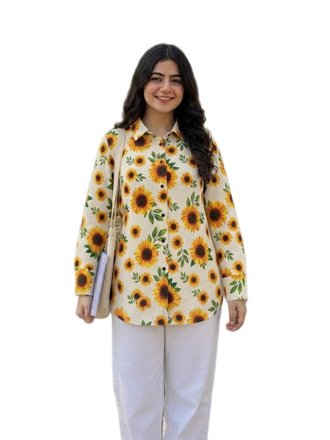 Farmhouse Sunflower Print Shirt-picture-49