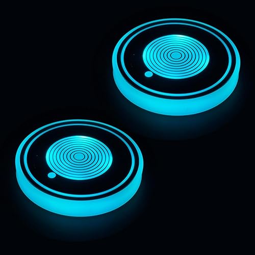 Vista 14 de Paquete de 2 posavasos con luz para portavasos de automóvil, portavasos con luces LED para automóvil, portavasos LED para automóvil, portavasos LED
