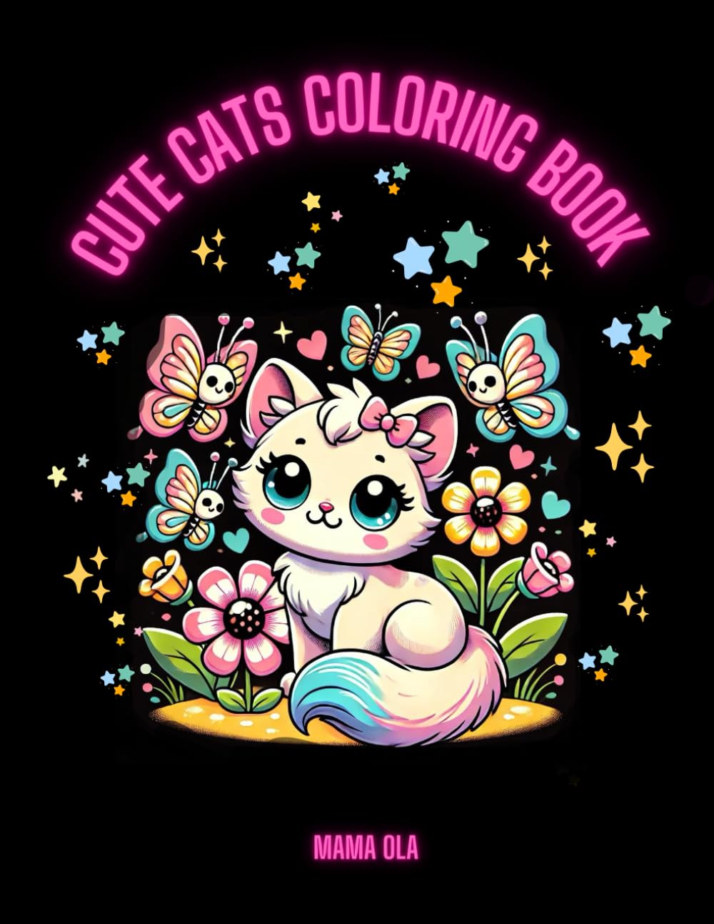 Cute Cats Coloring Book: Bold and Easy. Coloring Book