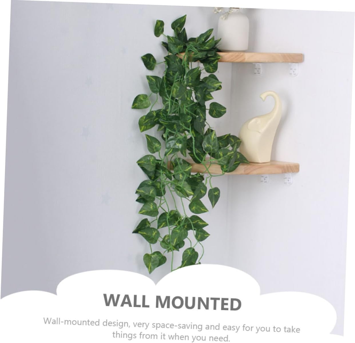 Rubberwood Floating Corner Shelf Wall Mounted Rack Decorative Fan-Shaped Storage Organizer for Bathroom Bedroom Living No Sharp Edges Easy Installation Strong Bearing Capacity