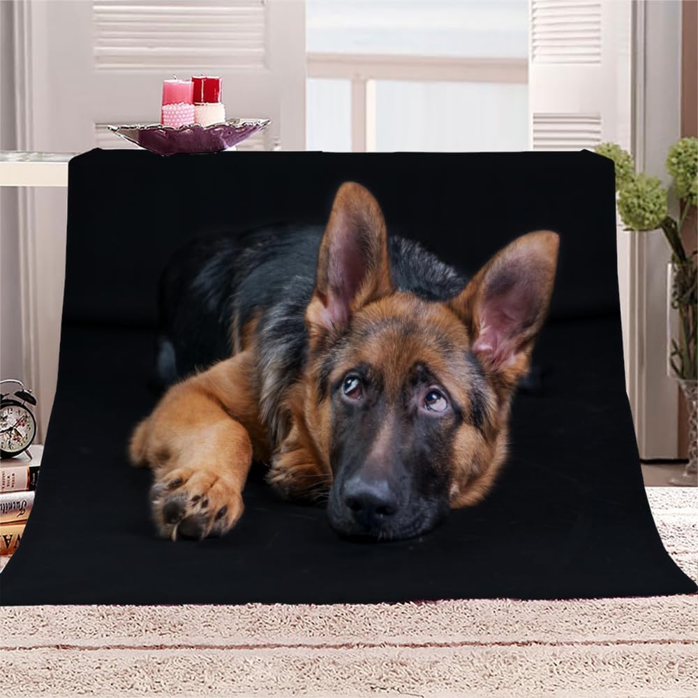 Couverture Chien de Berger 3D Plaid Polaire 180x200 Chien Doux Microfibre Couverture en Flanelle Animal Couvertures et Plaids Chaud pour lit Jeté de Canapé m1145