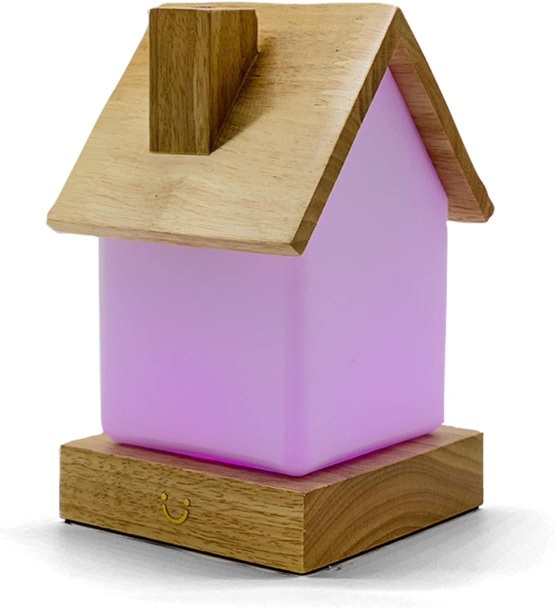 LuvLink Home Friendship Lamp v2 Extended WiFi Range - Bluetooth Setup - Wood & Glass Design (Single, Natural)