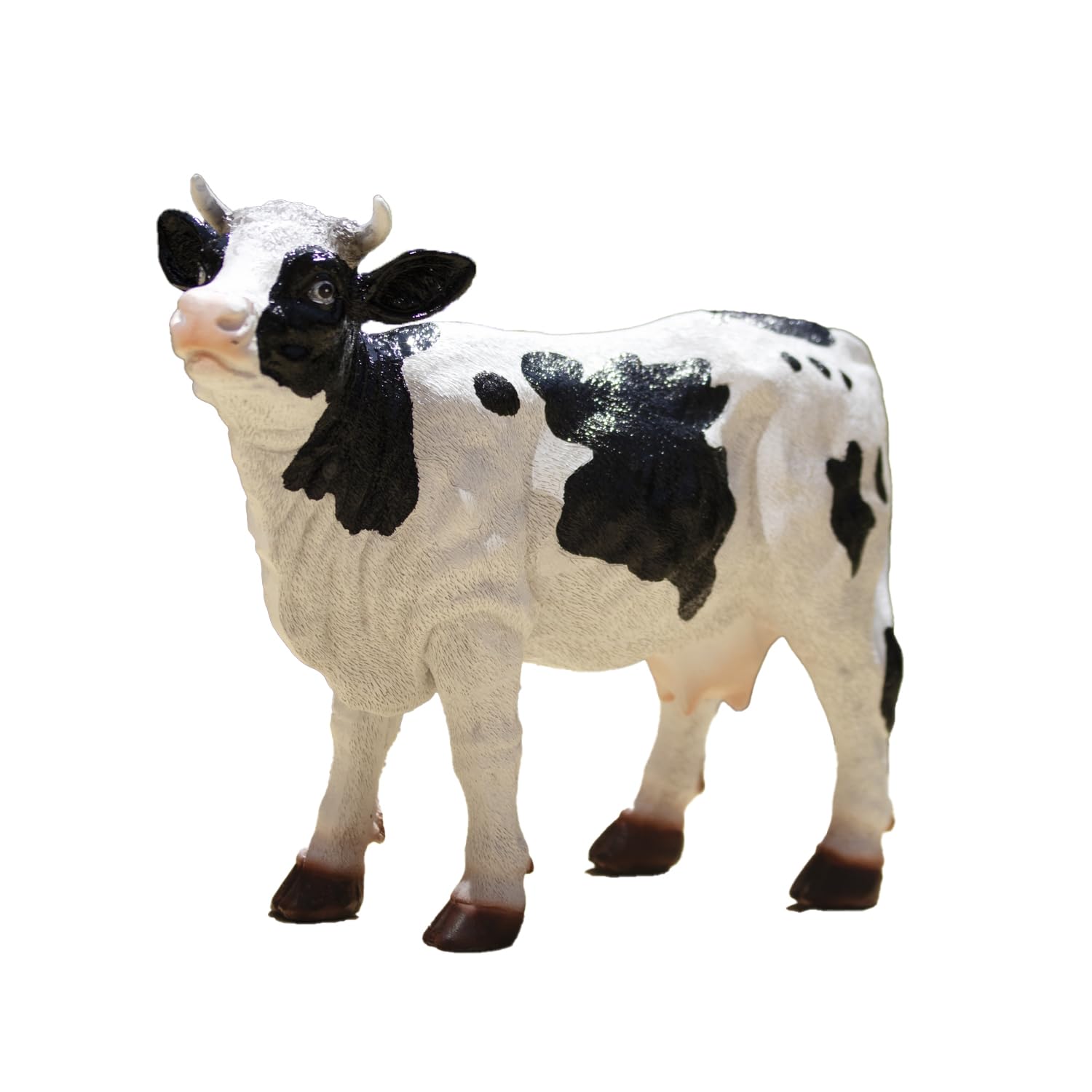 Dairy Cow Ornament 30x25x11cm Resin Lifelike Garden Standing Farm Animal Sculpture Figure