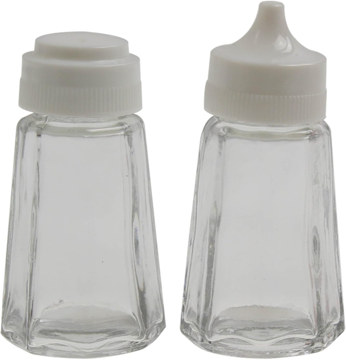 Housewares 6782 Glass S&P Set 7cm PL lid, Plastic