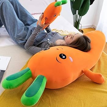 Amazon.co.jp: UOAO 人参ぬいぐるみ 大きい にんじんクッション