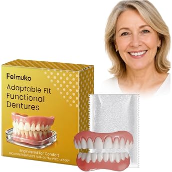 High Quality Full Denture Set Dentures Complete Reusable Denture with Flexible Fit and Easy Cleaning for Daily Use Pack of 3