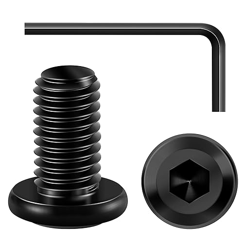 Miniatura 37 de Mywish Tornillos hexagonales de cabeza plana M8 x 1.181 in, 20 unidades, tornillos de acero inoxidable 304 para muebles, rosca completa, óxido negro