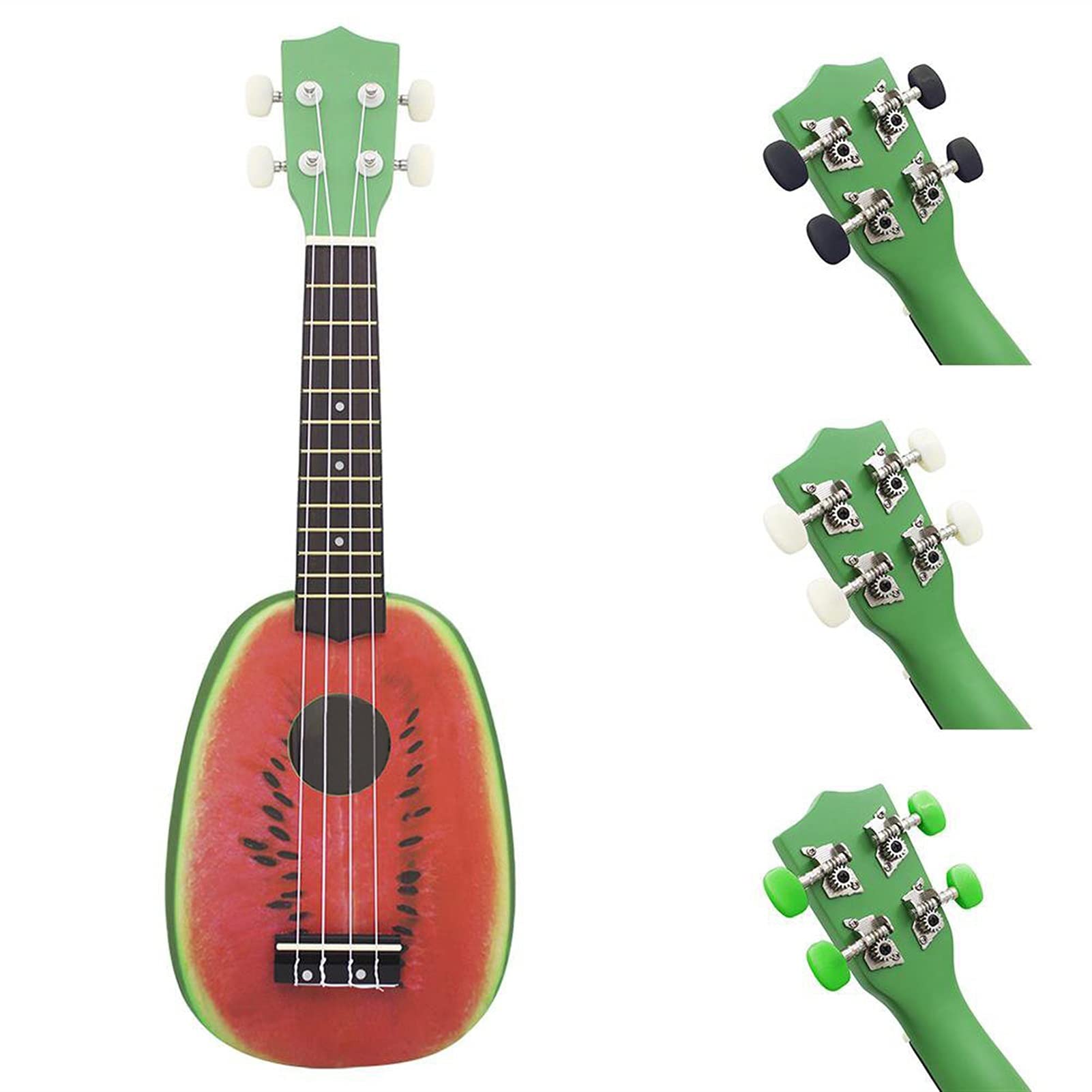 Ukulele koncertowe Początkujący Ukulele 21- calowy 12 Fret 4 String Basswood Ukulele Elektryczny Gitara Akustyczna Styl Watermelon Ukelele Do Muzycznego Miłośnika Instrument
