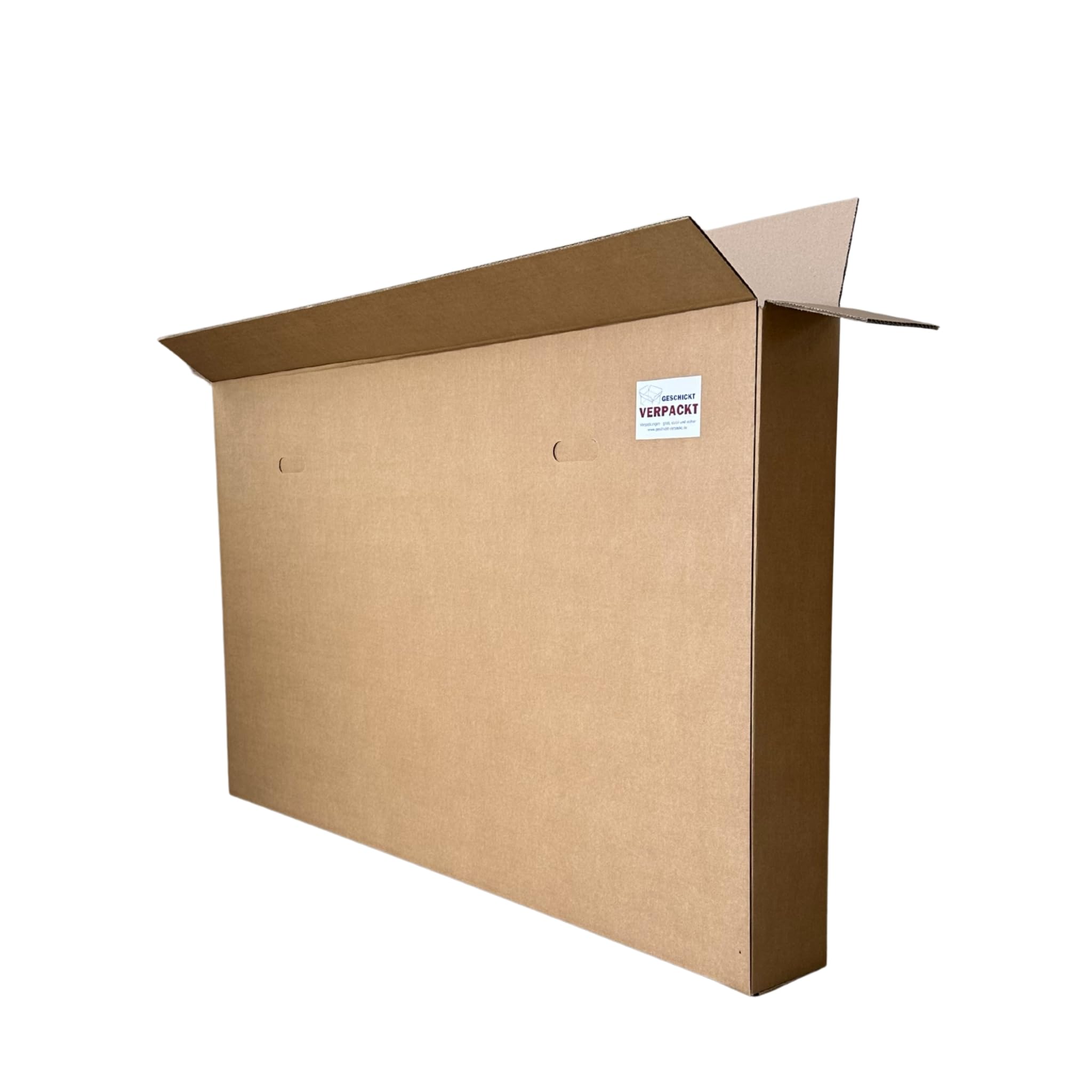 Geschickt Verpackt TV-Karton 1360x150x850 mm für 55 Zoll – stabiler Versandkarton für Flachbildfernseher & Monitore – 2-wellig, 40 kg Traglast, 