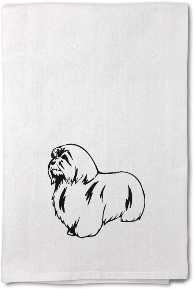 Style In Print Custom Decor Flour Kitchen Towels Coton De Tulear Black Pets Dogs Cleaning Supplies Dish Towels Personalized Text Here