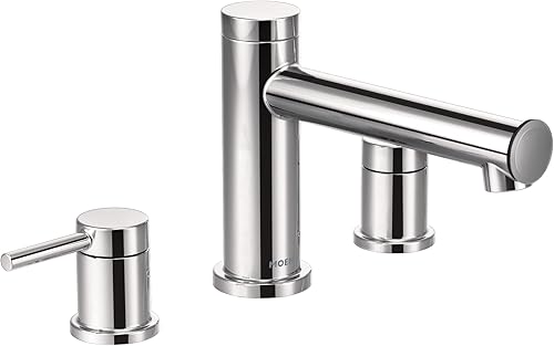 Moen T393 Align 2-Handle Deck Mount Modern Roman Tub Faucet 