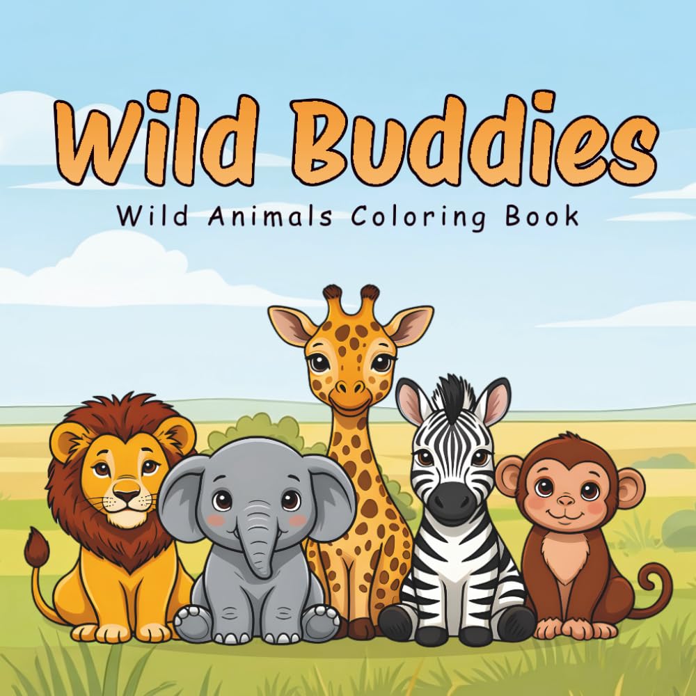 Wild Buddies: Wild Animals Coloring Book