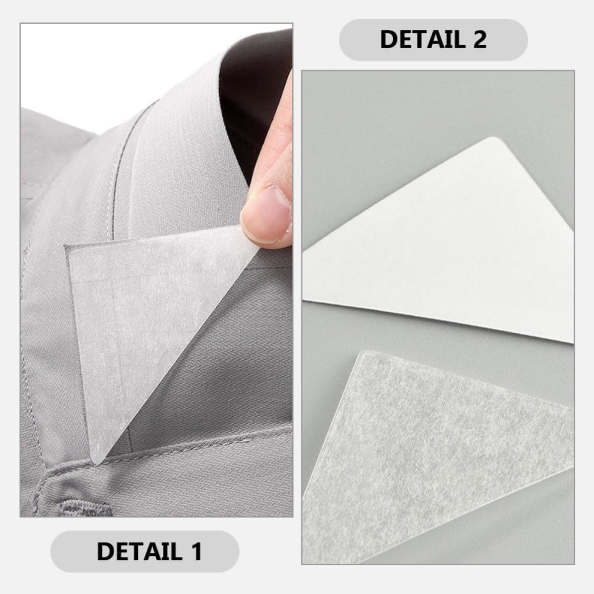 PRETYZOOM 240pcs Men's Shirt Collar Stays Adhesive PVC Support