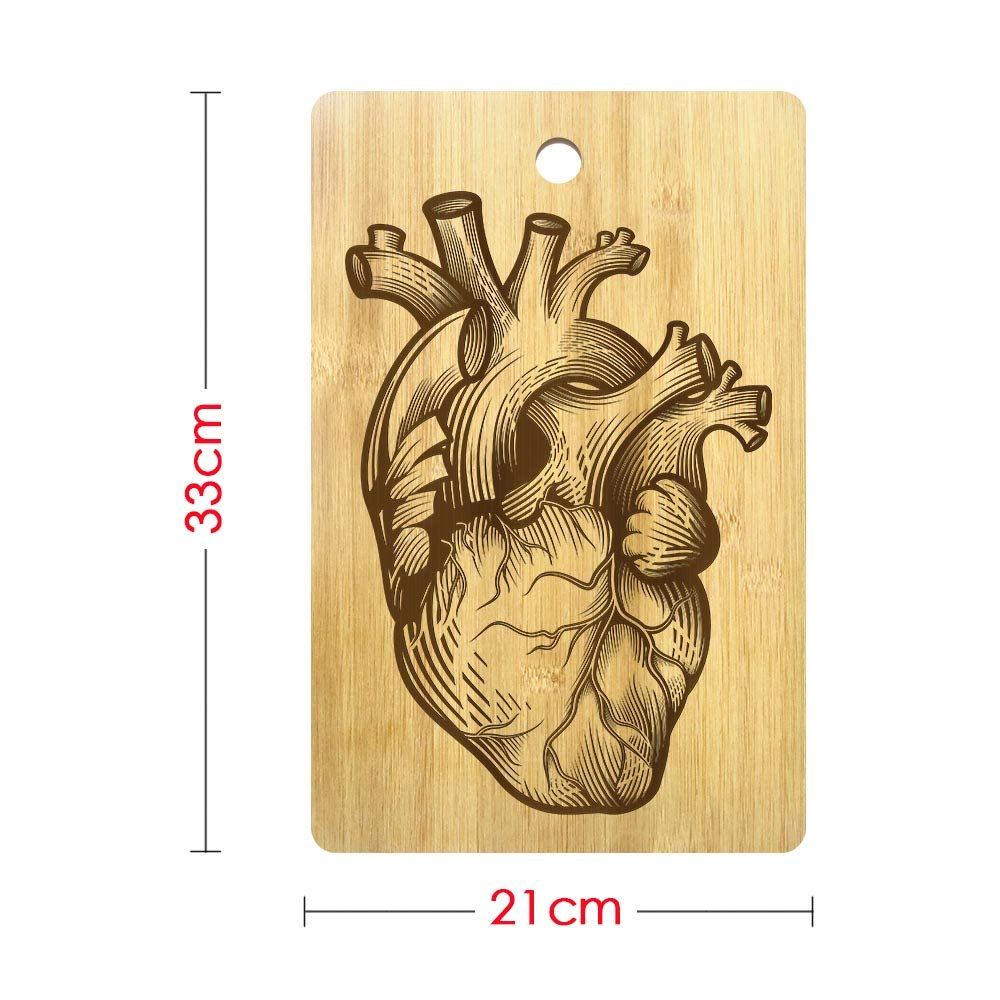 Amazon.com: The Geeky Days Anatomical Heart Bamboo Cutting Board
