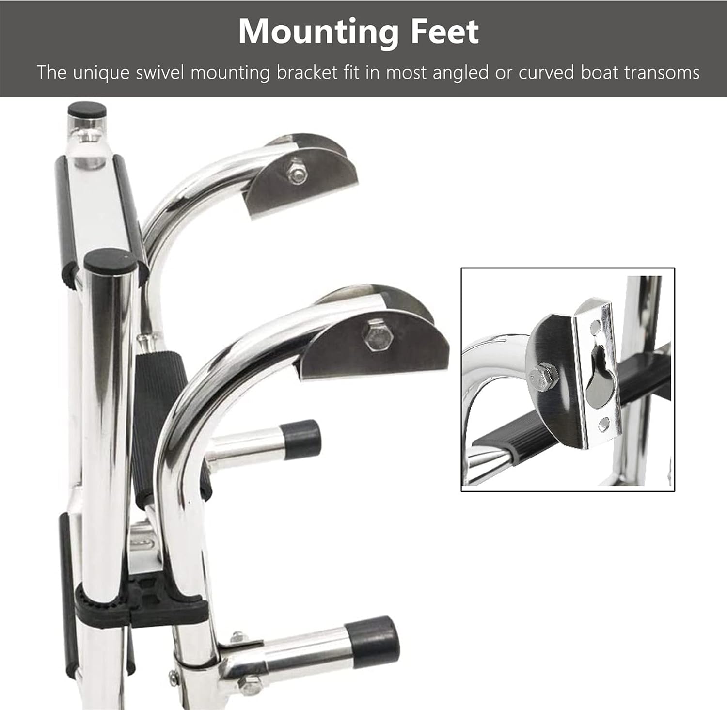 4 Step Foldable Rv Bunk Ladder for Swim Pool or Boat, Pontoon Boarding Boat Ladders, for Marine Dock Yacht Boat Ship, Load: 200kg