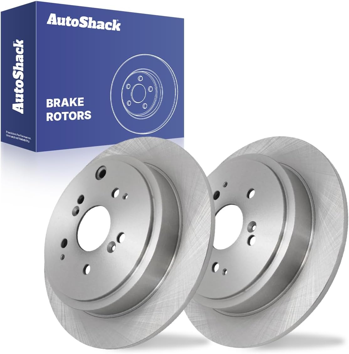AutoShack Rear Solid Brake Rotors 2-PC Set Replacement for 2003-2008 Honda Pilot 2001-2006 Acura MDX 12.33" (313.1 mm)