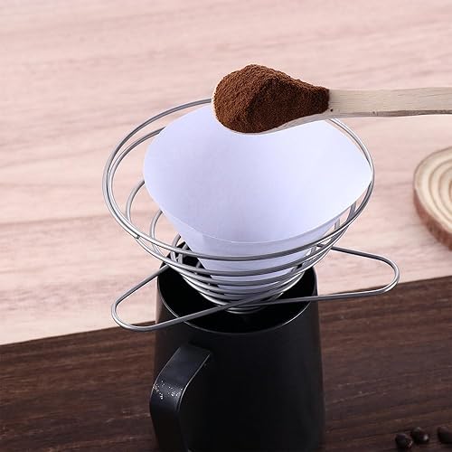 Miniatura 6 de Gotero de café plegable, soporte de goteo de café de acero inoxidable, soporte para filtro de café, soporte para gotero de café para acampar al aire