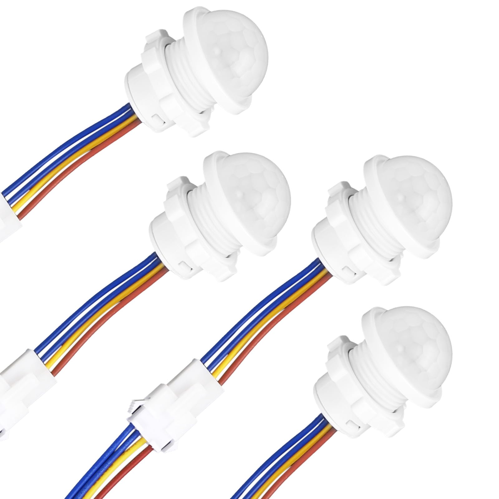 Photo 1 of 4pcs Motion Sensor Light Switch, PIR Infrared Sensor Smart Detection 30s Time Delay Indoor Wall/Ceiling Mount for LED Strip Bulbs Closet Stairs Pantry (85-265V, 40W)