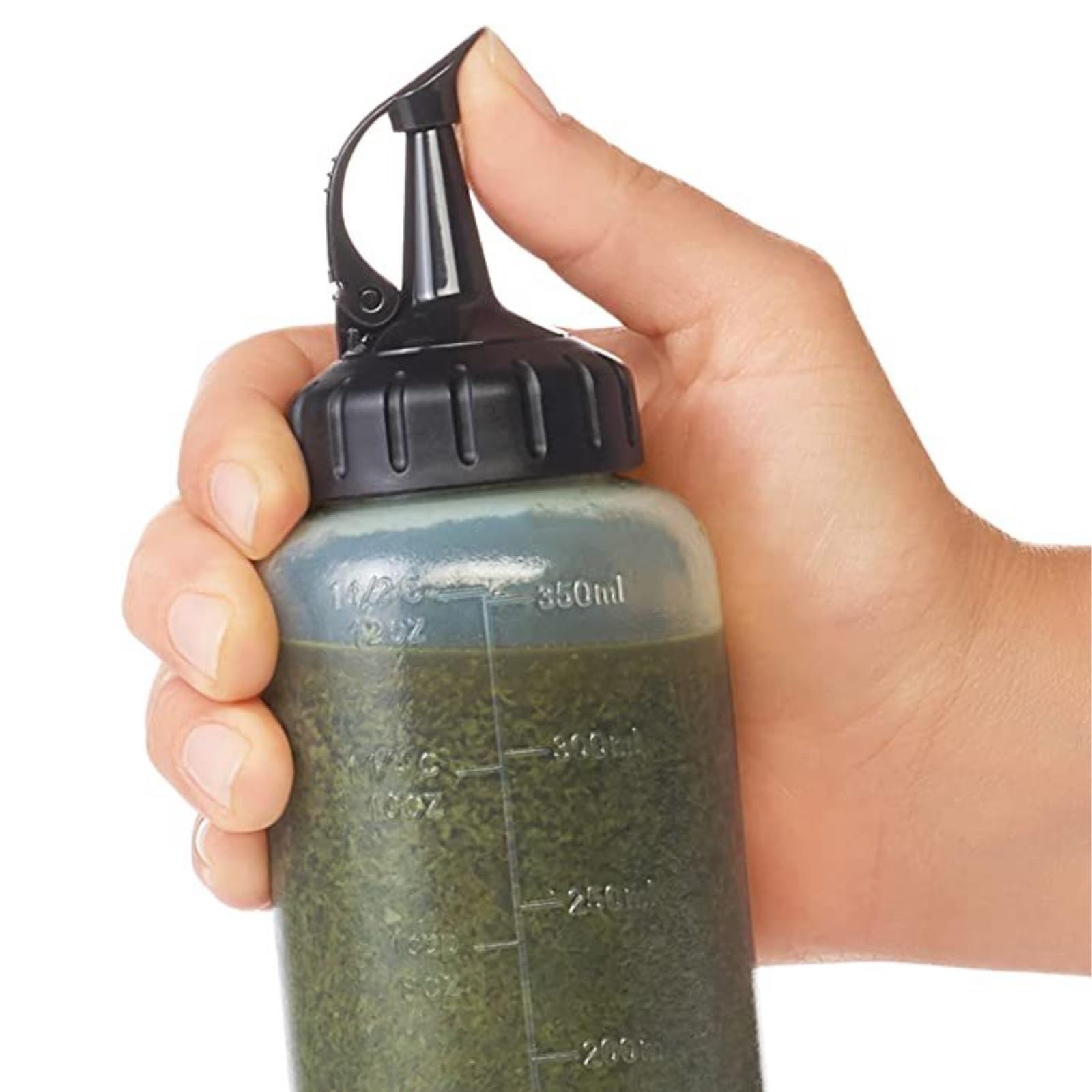 Dispensador De Botella para Salsa Botella De Condimento, Salsa De Soja, Botella Exprimidora For Salsa De Ensalada, Juego De 5 Piezas(350ml)