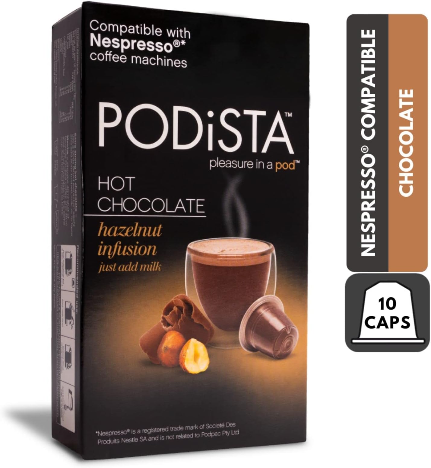 Nespresso Compatible Hot Chocolate Pods (10 pods) (Hazelnut) …