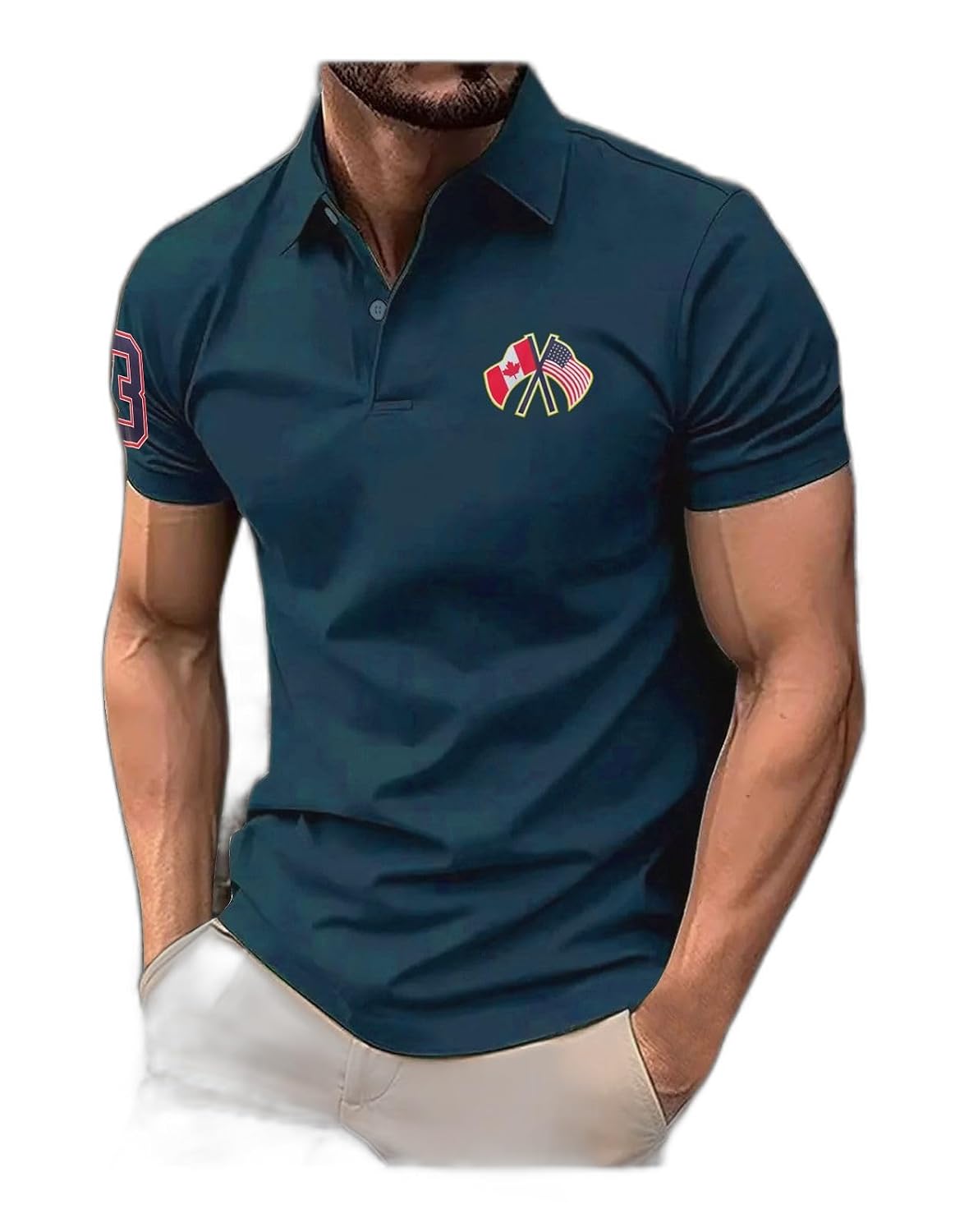 AIN6 Merriment Printed, Solid Men Polo Neck Dark Blue T-Shirt (EAN1003-Airforce_XXL)_PT - Review, Price and Buying Guide