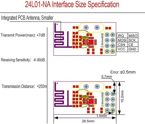 Miniatura 5 de Nuevo módulo inalámbrico del transmisor-receptor del RF de 12pcs NRF24L01+2.4GHz