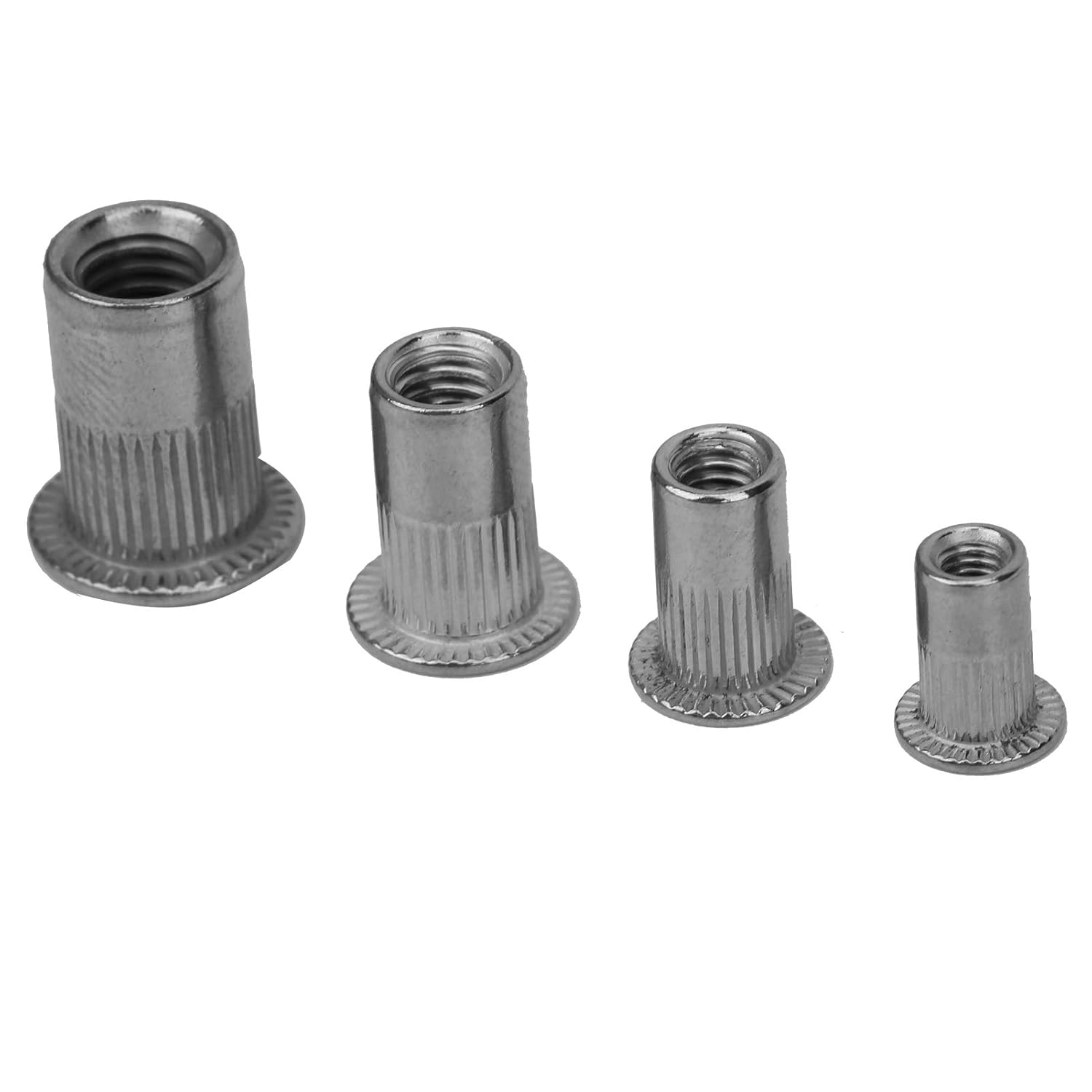 200Pcs Stainless Steel Mixed M3 M4 M5 M6 Rivet Nut Insert Nuts Kit Hardware Accessory