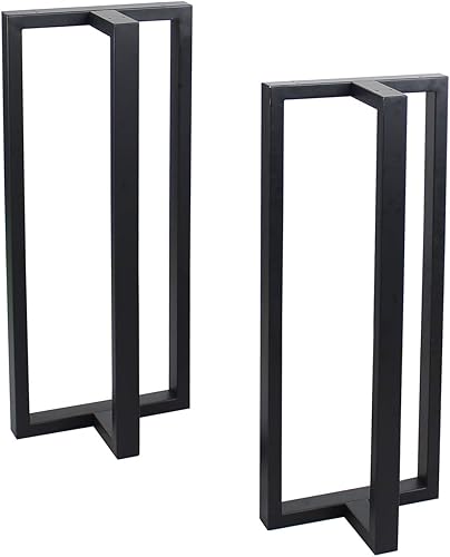 Miniatura 3 de MBQQ Patas para muebles de 35 pulgadas de altura y 15 pulgadas de ancho, patas de mesa rústicas en forma de T, patas de escritorio de metal