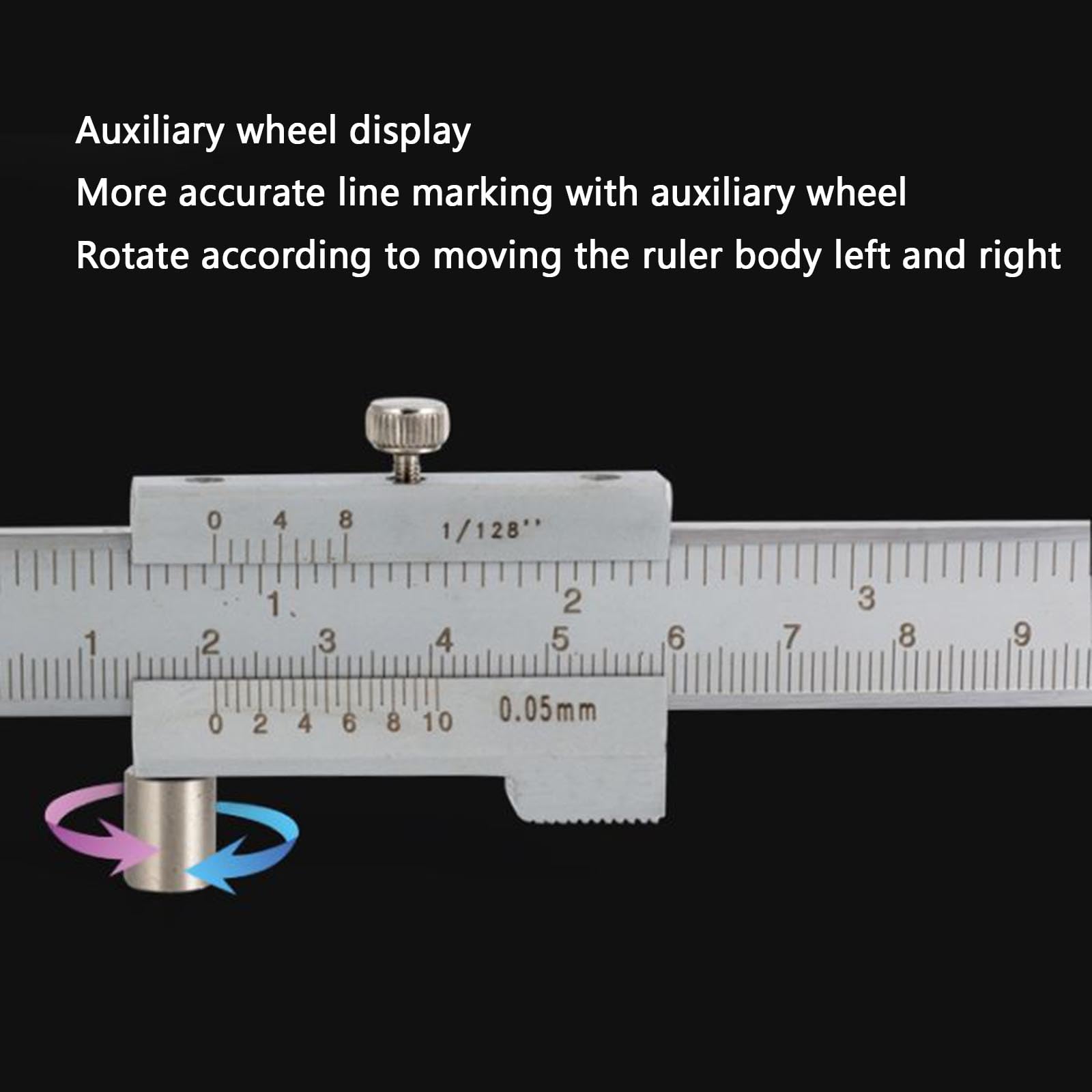 Pies De Rey Vernier Digital Calibrador Profesional Stainless Hardened Precisión Medición Dimensional Con Ruedas Auxiliares Marcaje Conversión Sistemas Métrico Imperial (0-500MM 0.05mm)