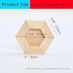 MEEDEN Hexagon Wood Canvas Panels: 3/4" Deep Wooden Canvas Panels - 4-Pack Cradled Wood Art Boards for Pouring Art, Crafts, Painting (4x4.6 inches)