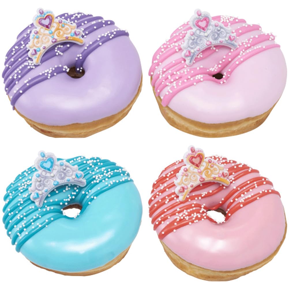 Princess Crown Cupcake Rings - 24 pieces