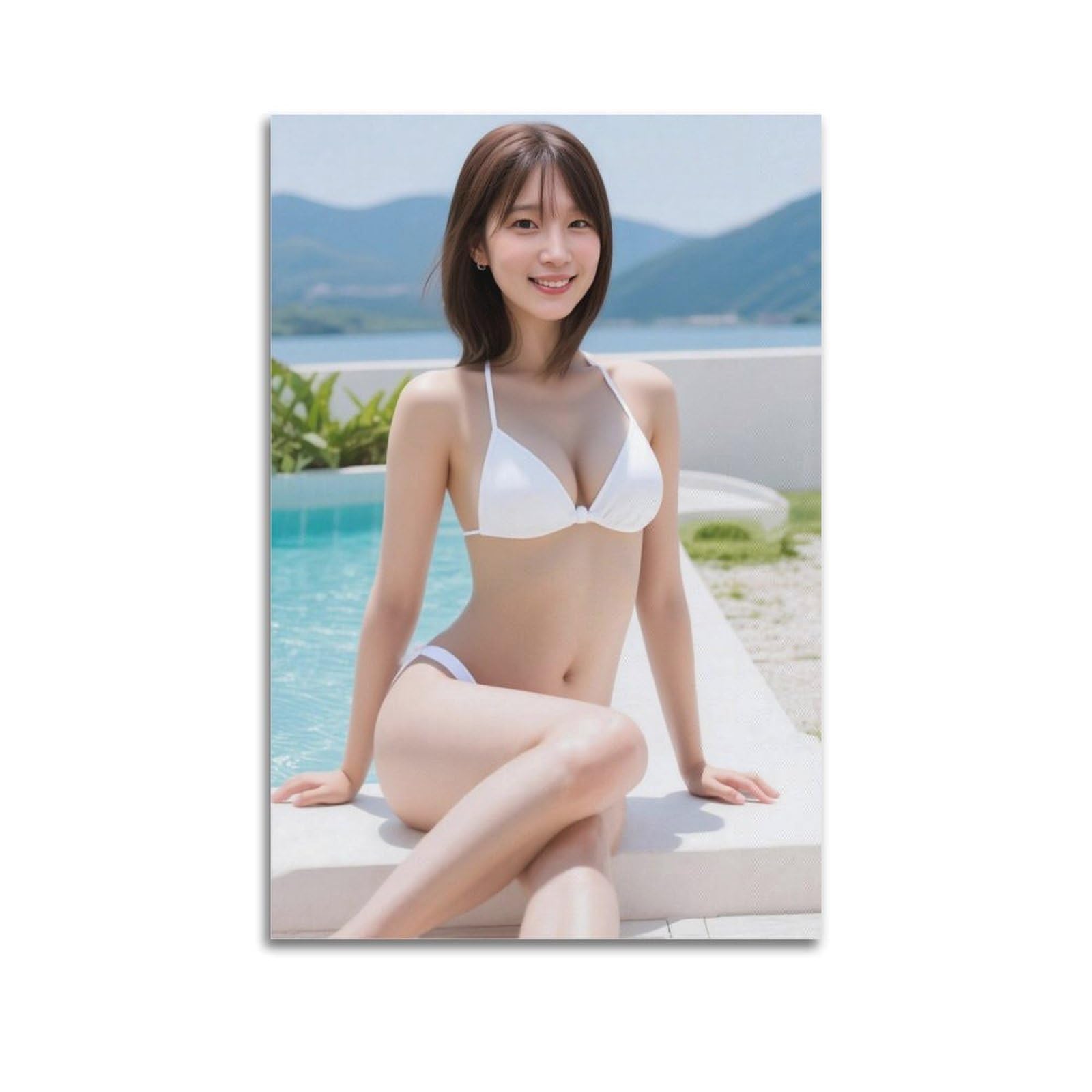 内田真礼美しいポスターキャンバスの現代様式の部屋の装飾の版画掛かる絵画室内装飾の家のアートワーク24x36inch(60x90cm)