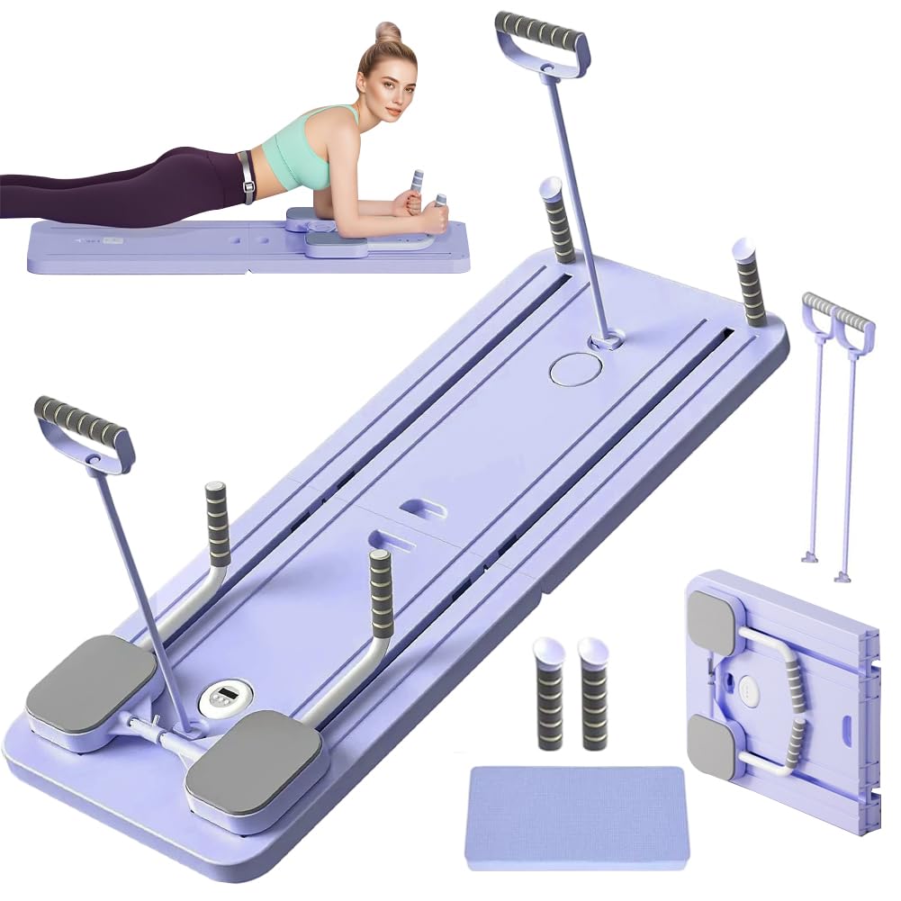 LOMUG Pilates Board, Pilates Reformer Maschine, Bauch Trainingsgerät Multifunktional, ideal für Anfänger und Profis
