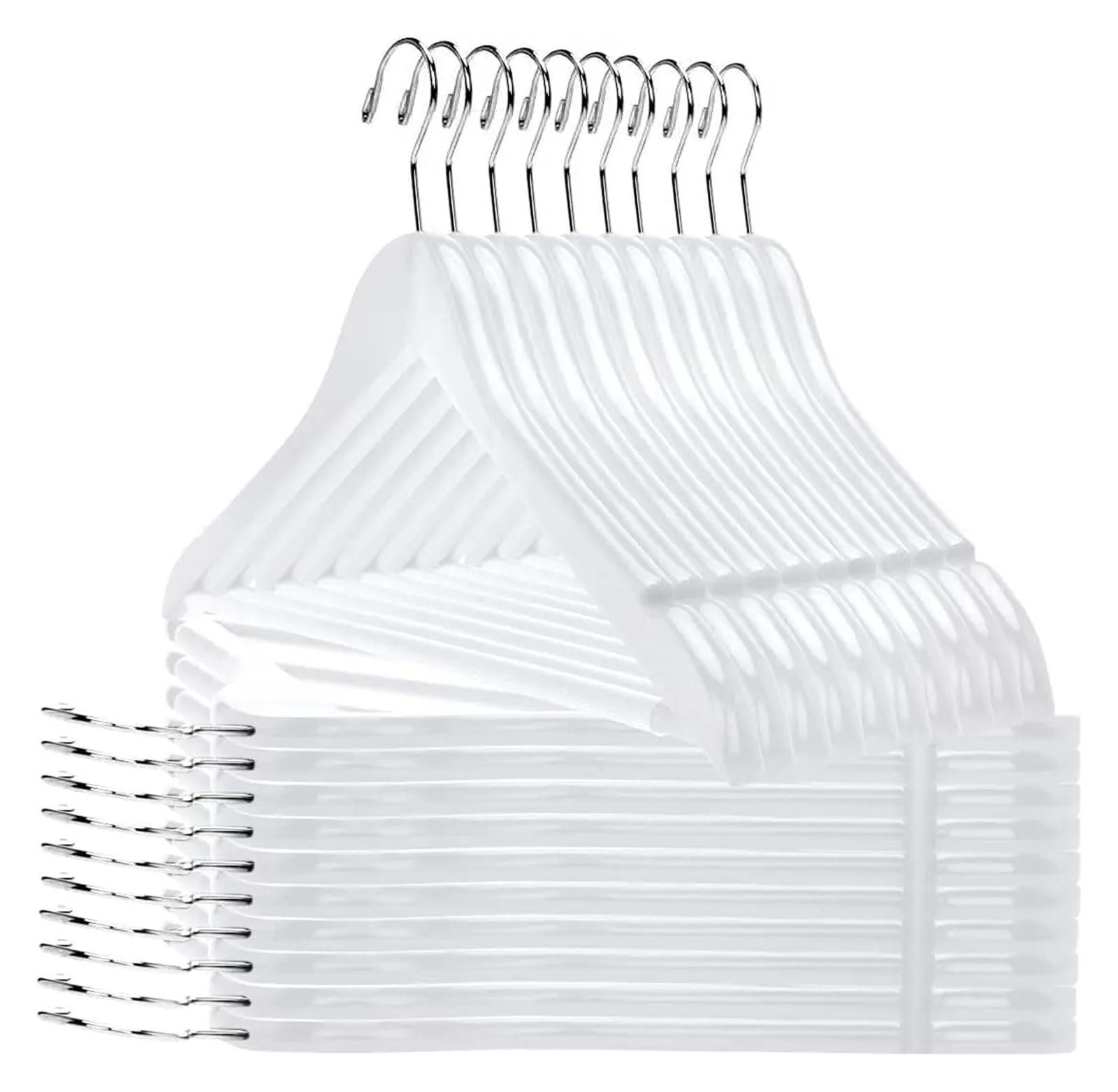 Wooden hangers 20 Pack Solid Wood Suit Hangers with Non-Slip Pants Bar, Smooth Finish and Swivel Hook for Jackets and Dresses for suit