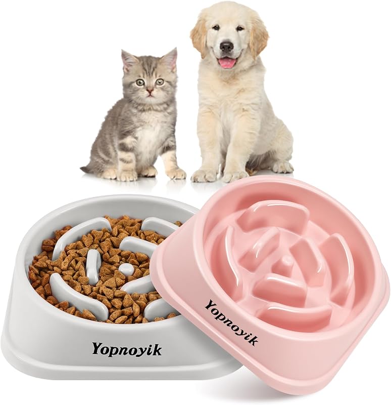 Comedouro Lento para Cães Pequenos com Labirinto em PP Yopnoyik – Pacote com 2