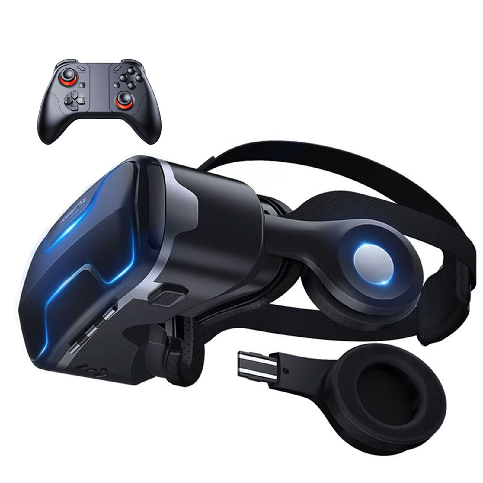 Gafas 3D de Realidad Virtual, Gafas VR, 3D VR Gafas de Realidad Virtual, Gafas 3D VR para Smartphone, Compatible 4.7-7.2 Inch' Smartphone Amplia compatibilidad por Android/iOS(C)