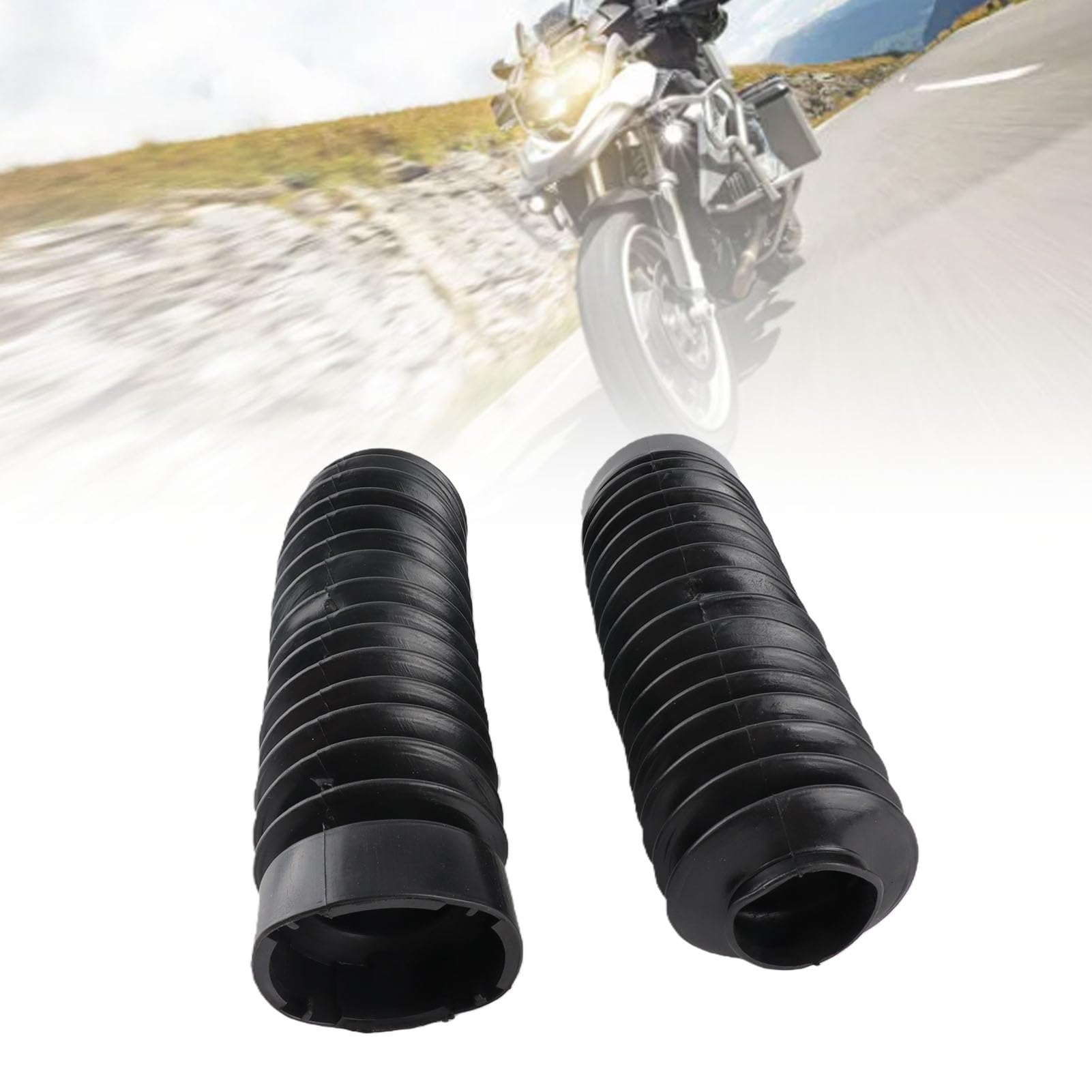 Lot de 2 soufflets de moto en caoutchouc pour fourche de moto
