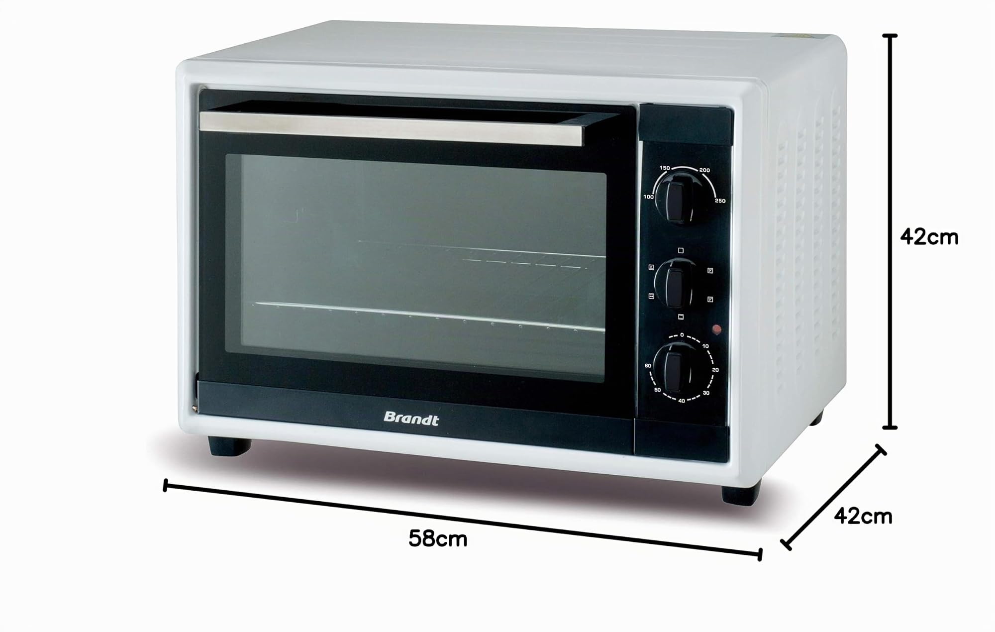 Mini Four Electrique BRANDT FC350MW - 35L - 1500W - Blanc - Pose libre