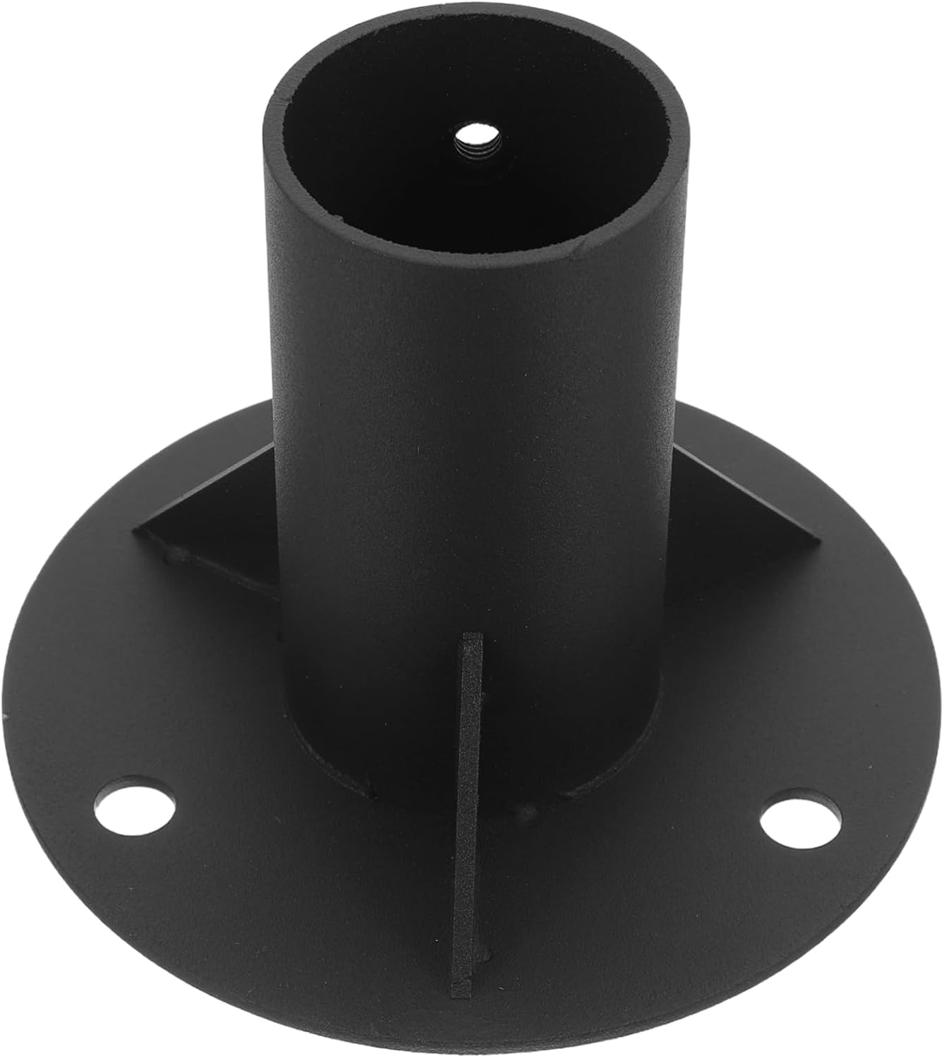 Cabilock Heavy Duty Metal Fence Post Floor Flange Bracket Base for Deck Railing and Mailbox Installation Quick Setup with Protective Coating for Support