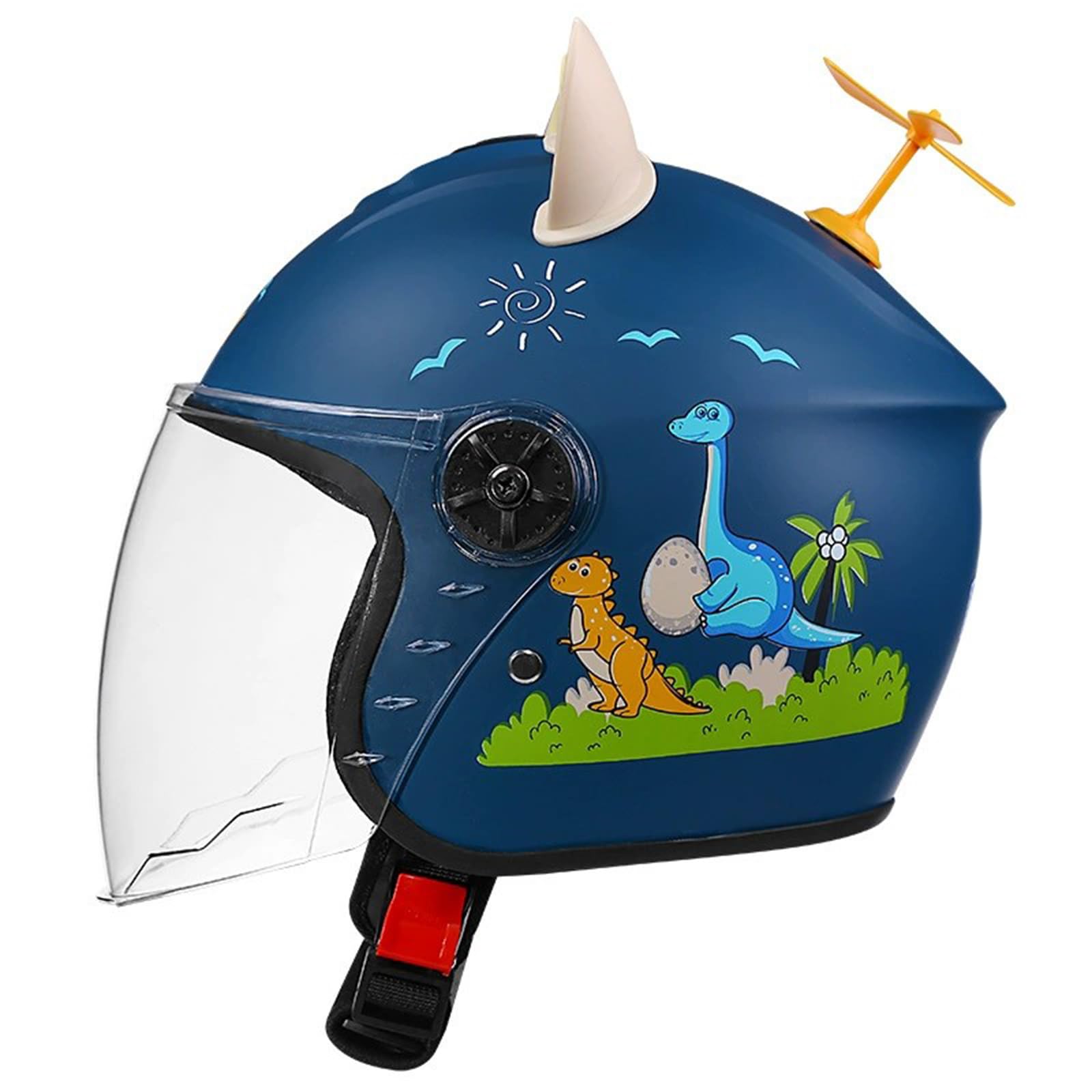 Casco Moto Jet Per Bambini Con Visiera Casco Moto Mezza Faccia 3/4 Casco Per Ragazzi E Ragazze Ciclomotorecaschi 3-14 Anni Omologato ECE D,48-55CM