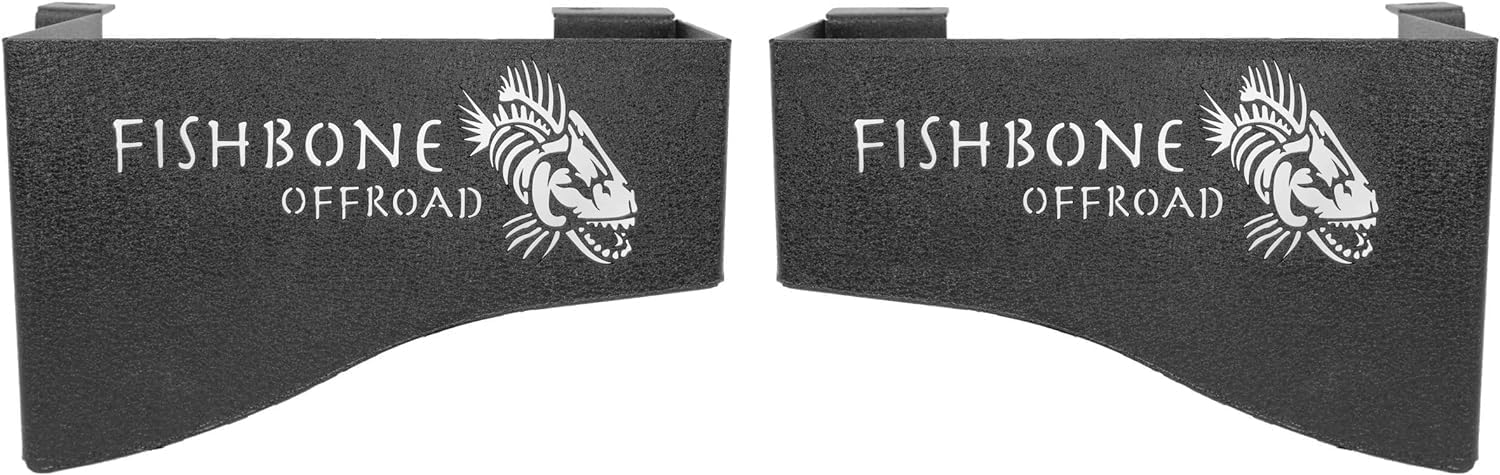 Offroad Storage Bin for Jeep Wrangler JK 4DR - Black Textured Steel by Fishbone Offroad