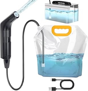 بخاخ شطاف محمول قابل لإعادة التعبئة للسفر مع خزان ماء سعة 2.3 لتر للاستخدام في التنظيف الصحي ورعاية الطفل والمرحاض ومرحلة ما بعد الولادة (متضمن كيس سعة 2.5 لتر)