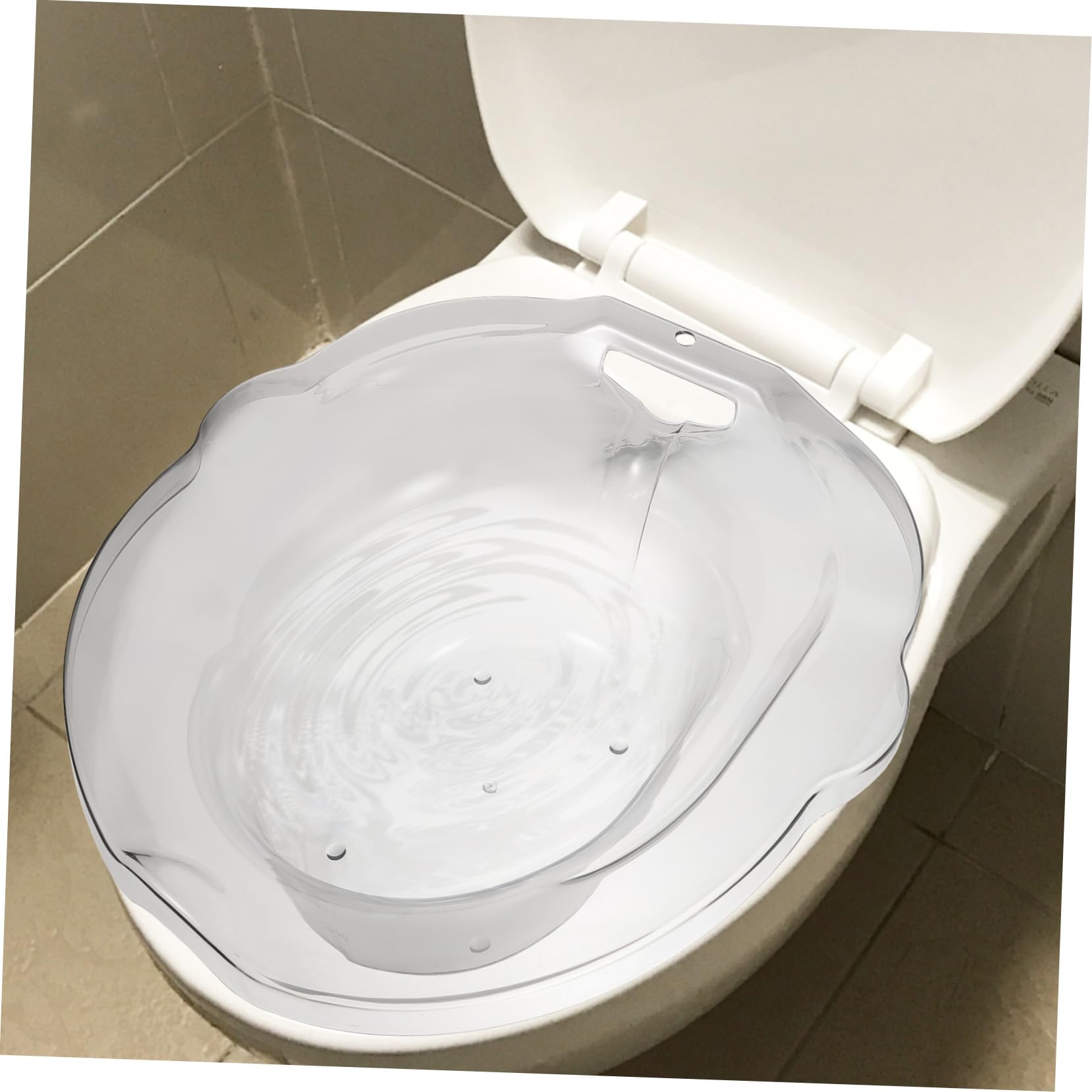 Sitz Bath Toilet Seat in Plastica, Sedile Bagno per Post Parto | Ampio Spazio Interno, Design Unico, per Donne in Gravidanza, Vasca Sitz per Igiene Quotidiana