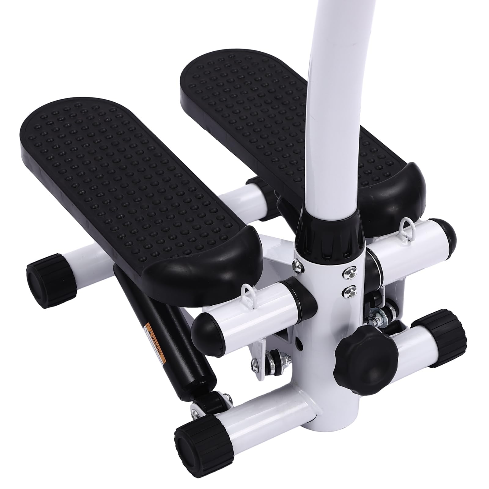 Mini stepper per casa nera Swing Stepper con 150 kg di carico e fasce di resistenza, per allenamento efficace gamba/braccio/butt, attrezzo fitness per casa ufficio