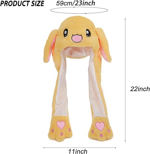 Miniatura 6 de Divertido sombrero de animal de peluche con orejas para saltar en movimiento, lindo gorro unisex regalo para niños adultos fiesta Halloween Navidad