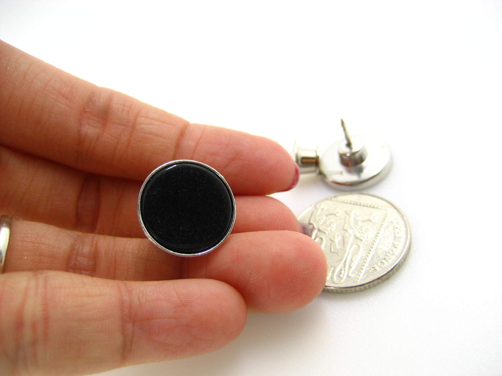 Black Color 2sets Tool Free Jean Button Replacement snap Buttons Metal Flat Adjust Button
