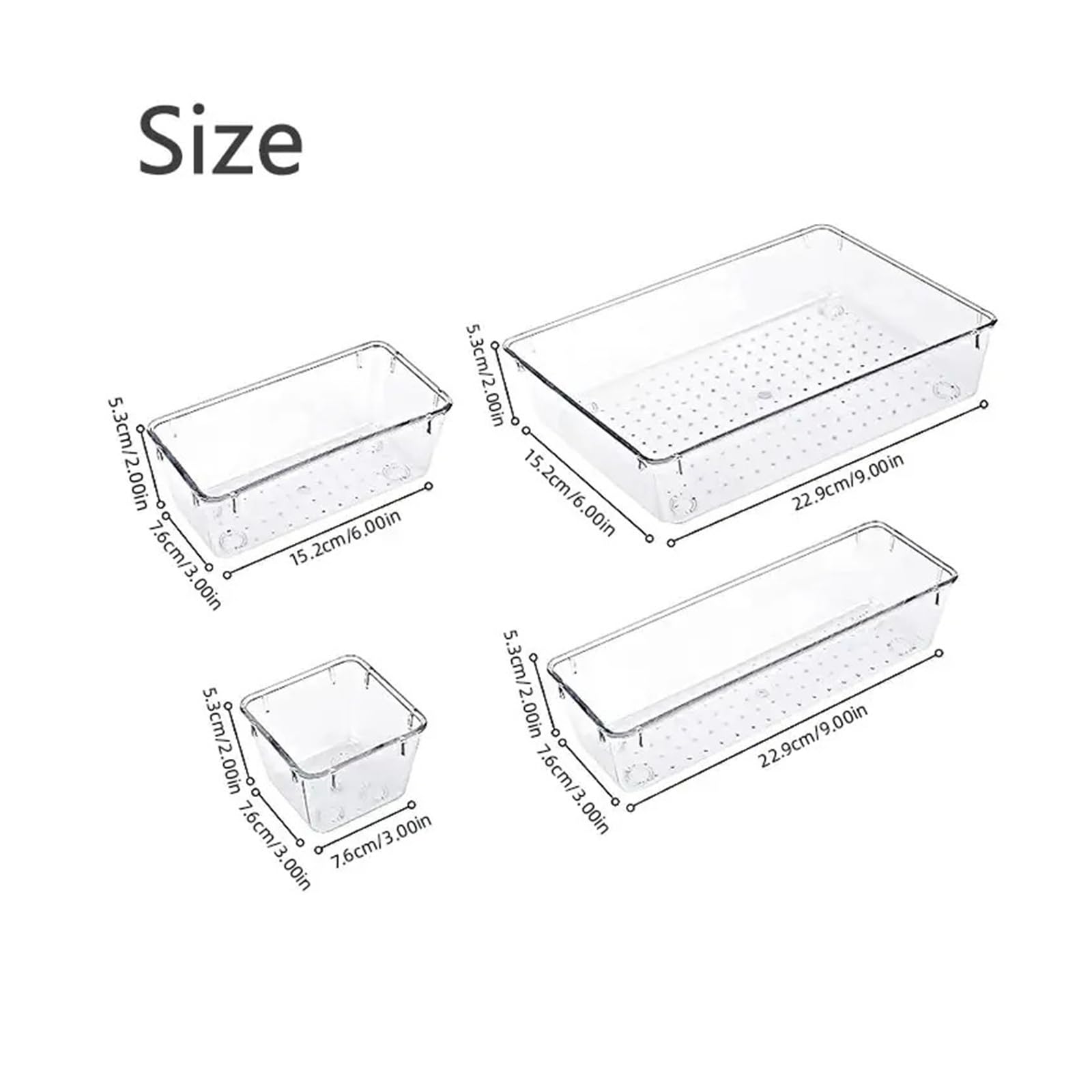 Set di cassetti da 7/14 pezzi Divisori scrivania in plastica trasparente Contenitori for cassettiera for camera letto Scatola immagazzinaggio for ufficio(7PCs G1008A)